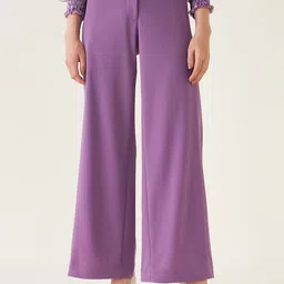 SALT ATTIRE Women Tailored High-Rise Formal Trouser-image-96