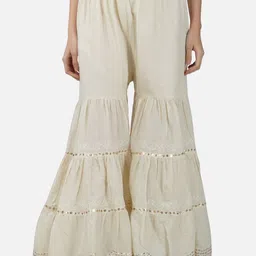 Moda Rapido Women Embellished Smart Flared High-Rise Trousers-image-78