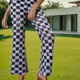 HERSHEINBOX Women Checked Self Design High-Rise Trousers-picture-14