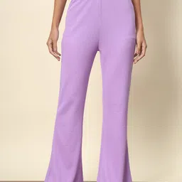 Trend Arrest Women Tailored Flared High-Rise Bootcut Trousers-image-13