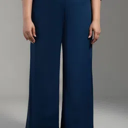 20Dresses Women Blue High-Rise Trousers-image-71