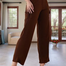 DressBerry Women Classic High-Rise Cargo Trousers-image-76