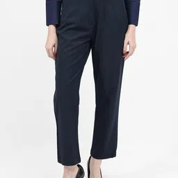 RAREISM Women Tapered Fit High-Rise Trousers-image-58