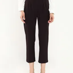 RAREISM Women Tailored Tapered Fit High-Rise Trousers-57