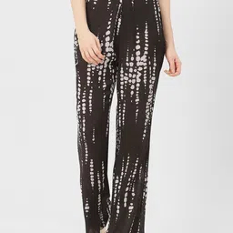 Moomaya Women Floral Printed Loose Fit High-Rise Trousers-image-91