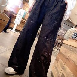 LULU & SKY Women Self Designed Straight Fit High-Rise Plain Regular Trousers-picture-9