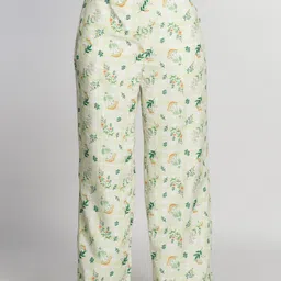 Zink London Women Floral Printed Straight Fit High-Rise Parallel Trouser-image-61