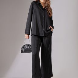 Vero Moda Women Striped Straight Fit High-Rise Trousers-picture-19
