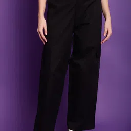 TAG 7 Women Relaxed Straight Leg Straight Fit High-Rise Trousers-32