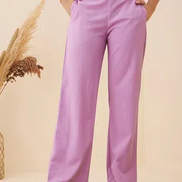 Marie Claire Women High-Rise Parallel Trousers-image-67