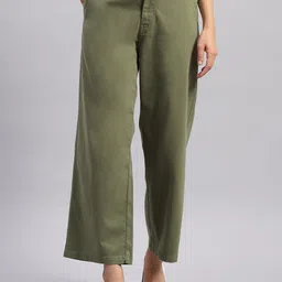 Monte Carlo Women Low-Rise Regular Fit Cotton Trousers-picture-42