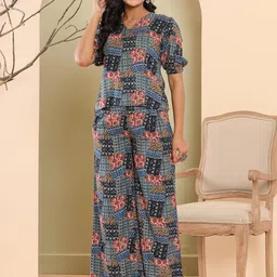 Haute and Humble Abstract Printed Top With Trousers-picture-15