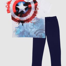 YK Marvel Boys Captain America Printed T-shirt with Joggers-image-39