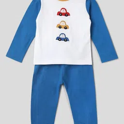 Somersault Infants Embroidered Pure Cotton T-shirt with Trousers-image-67