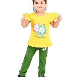BAESD Girls Graphic Printed Cotton Top with Trousers-image-71