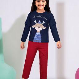 Toonyport Girls Printed Pure Cotton Top with Trousers-image-46