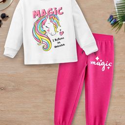 HERE&NOW Girls Printed T-shirt with Trousers-picture-43