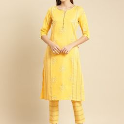 Rangita Floral Printed Straight Kurta with Trousers-picture-24