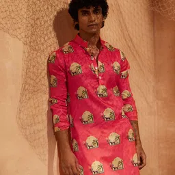 Eleven Brothers Men Printed Regular Kurta with Trousers-picture-27