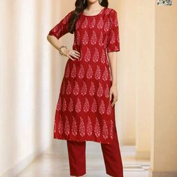 7Threads Women Ethnic Motifs Printed Regular Kurta with Trousers-image-37