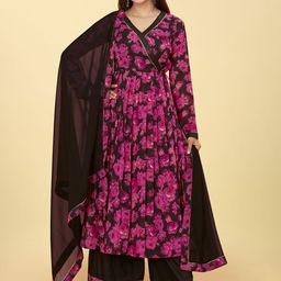 ODD BY chansi TRENDZ Printed Angrakha Gotta Patti Anarkali Kurta With Trousers & Dupatta-26