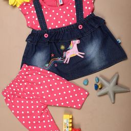 V-Mart Infant Girls Printed Top with Trousers-image-87