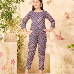 BAESD Girls Printed Pure Cotton Top With Trousers-image-40