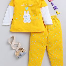 Toonyport Infant Girls Printed Pure Cotton Top with Trousers-image-49