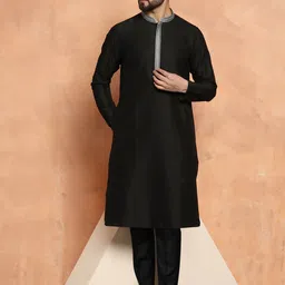 KISAH Regular Pure Cotton Kurta with Trousers-picture-12