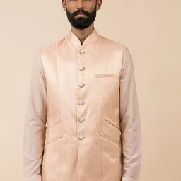 Tasva Men Mauve Kurta with Trousers & Nehru Jacket-picture-6