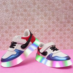 BAESD Kids Colourblocked Lightweight LED Sneakers-10