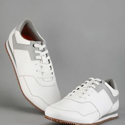 HRX by Hrithik Roshan Men White & Grey Retro Lightweight Comfort Insole Basics Sneakers-picture-4