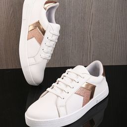 Longwalk Women Striped Embellished Lightweight Comfort Insole Basics Sneakers-14