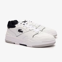 Lacoste Men Lineshot Contrasted Collar Leather Sneakers-image-48