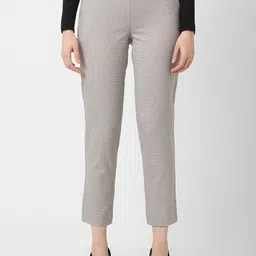Van Heusen Woman Women Mid-Rise Checked Formal Trousers-image-75
