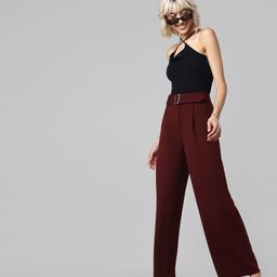 ONLY Women High-Rise Plain Parallel Trousers-image-30
