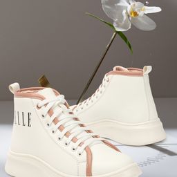 ELLE Women Mid Top Lightweight Comfort Insole Basics Sneakers-image-48