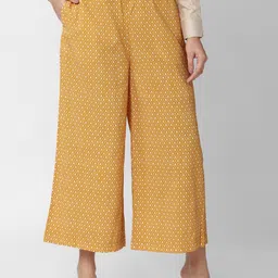 Van Heusen Woman Women Yellow Printed Trousers-image-64