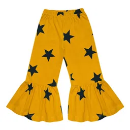 A T U N Girls Mustard Yellow Printed Trousers-image-51