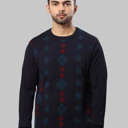 Raymond Men Blue & Red Pullover-image-48