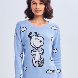 The Souled Store Women Blue Printed Pullover-image-60
