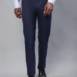 Cantabil Men Checked Mid Rise Formal Trousers-image-78
