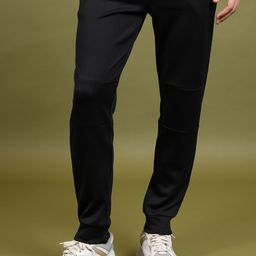 HIGHLANDER Men Black Mid-Rise Slim Fit Joggers-image-72
