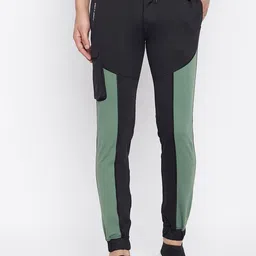 JUMP USA Men Colour-Blocked Slim-Fit Joggers-image-35