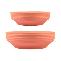 LASAKI Pink 2 Pieces Textured Ceramic Planters-9