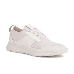 Hush Puppies Men White Woven Design PU Sneakers-image-5