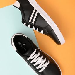 Roadster Men Black Solid Sneakers-picture-46