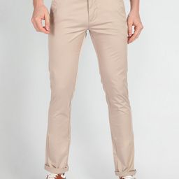 Arrow Sport Men Slim Fit Low-Rise Plain Chinos Trousers-picture-49