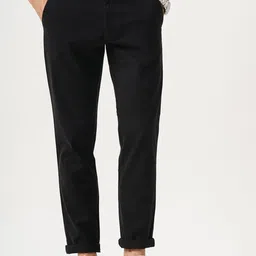 British Club Men Smart Slim Fit Low-Rise Chinos Trousers-image-88