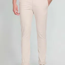 Arrow Sport Men Slim Fit Solid Low Rise Twill Trousers-image-31